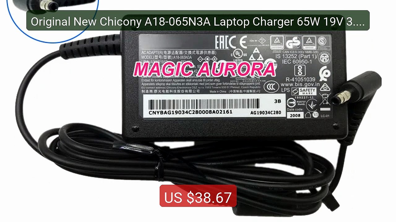 Original New Chicony A18-065N3A Laptop Charger 65W 19V 3.42A A... -- Best Buy 2026 | Great Quality!