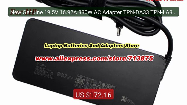 New Genuine 19.5V 16.92A 330W AC Adapter TPN-DA33 TPN-LA32 PA-1331... Best Deal 2026 | Shop Now!