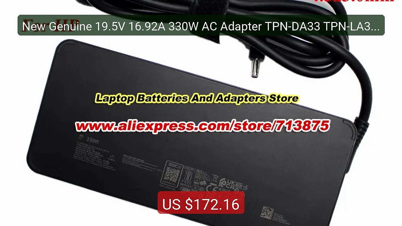 New Genuine 19.5V 16.92A 330W AC Adapter TPN-DA33 TPN-LA32 PA-1331... -- Best Deal 2026 | Shop Now!