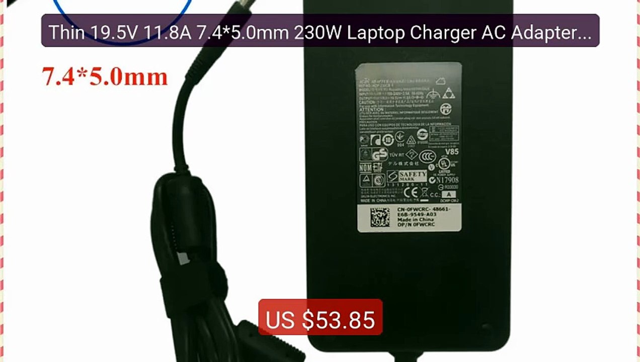 Thin 19.5V 11.8A 7.4*5.0mm 230W Laptop Charger AC Adapter f... -- Top Pick 2026 | Unbeatable Price!