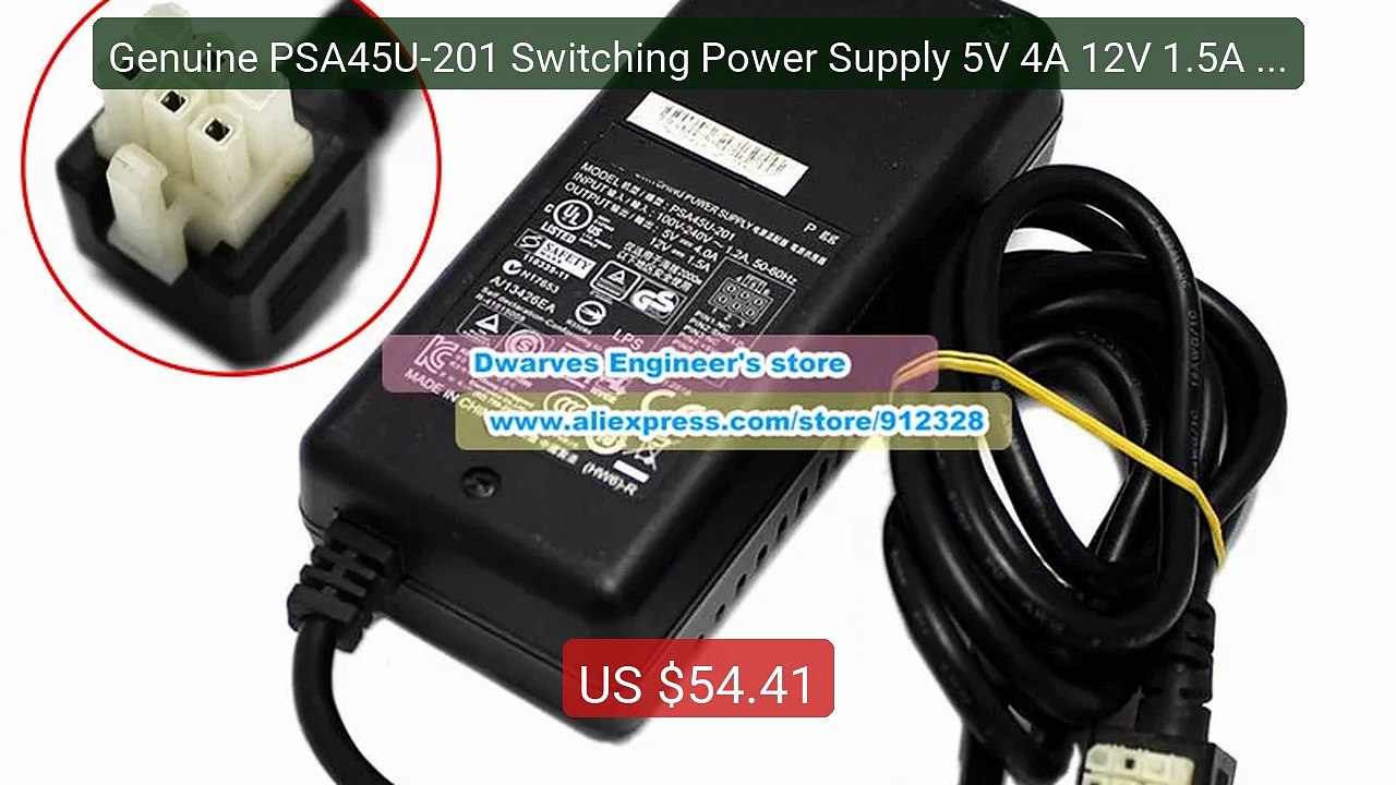 Genuine PSA45U-201 Switching Power Supply 5V 4A 12V 1.5A Ac Ad... -- Hot Deal 2026 | Limited Offer!