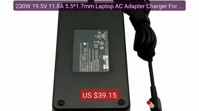 230W 19.5V 11.8A 5.5*1.7mm Laptop AC Adapter Charger For Acer N17C1... Top Rated 2026 | Buy Now!