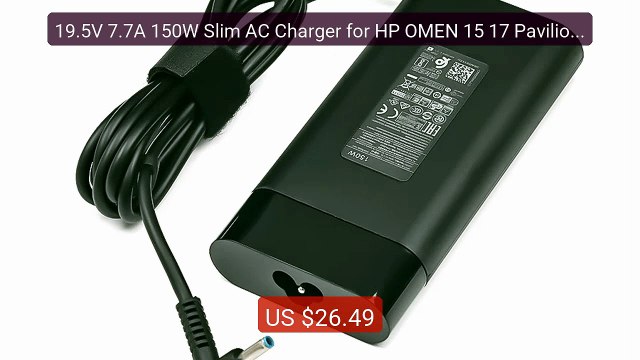 19.5V 7.7A 150W Slim AC Charger for HP OMEN 15 17 Pavilion 15 17 L... Best Deal 2026 | Shop Now!