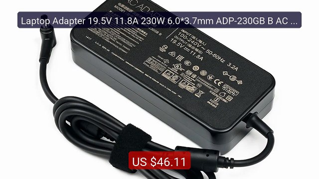 Laptop Adapter 19.5V 11.8A 230W 6.0*3.7mm ADP-230GB B AC Power Char... Top Rated 2026 | Buy Now!