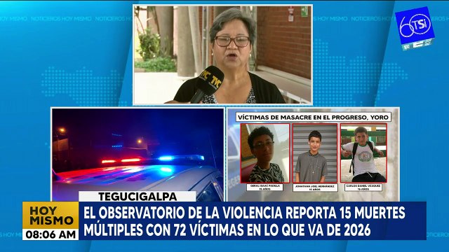 Honduras registra 14 homicidios múltiples con 71 víctimas entre enero y mayo 2026