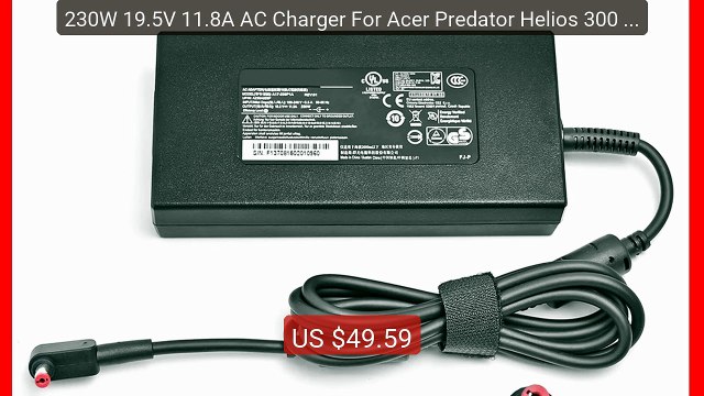 230W 19.5V 11.8A AC Charger For Acer Predator Helios 300 PH315-53 P... Top Rated 2026 | Buy Now!