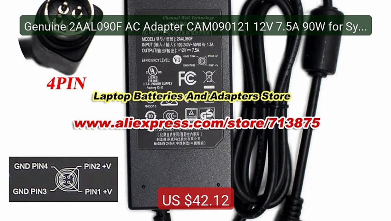 Genuine 2AAL090F AC Adapter CAM090121 12V 7.5A 90W for Synology DS4... -- Top Rated 2026 | Buy Now!