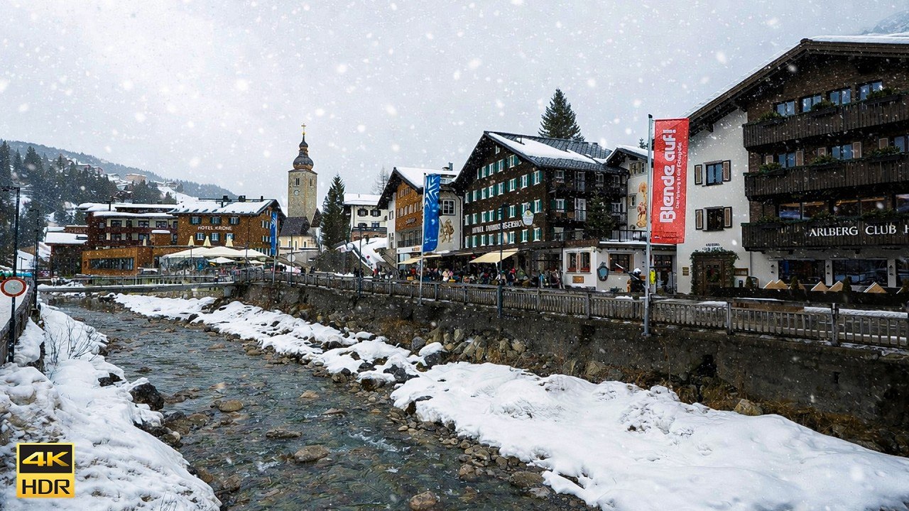 Heavy Snow Fall ❄️ In Lech Am Arlberg Austria Looks Absolutely Unreal ❄️🇦🇹 4K 60FPS