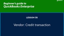 35 - Vendor: Credit Transaction