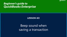40 - Beep sound when saving a transaction