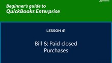 41 - Bill and Paid closed Purchases