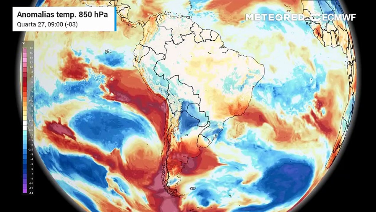 Quarta-feira, 27 de Maio: Sequência de pulsos de ar frio mantém temperaturas baixas no Centro-Sul