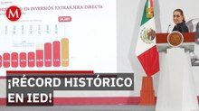 Sheinbaum reconoce “récord histórico” en inversión extranjera directa en México