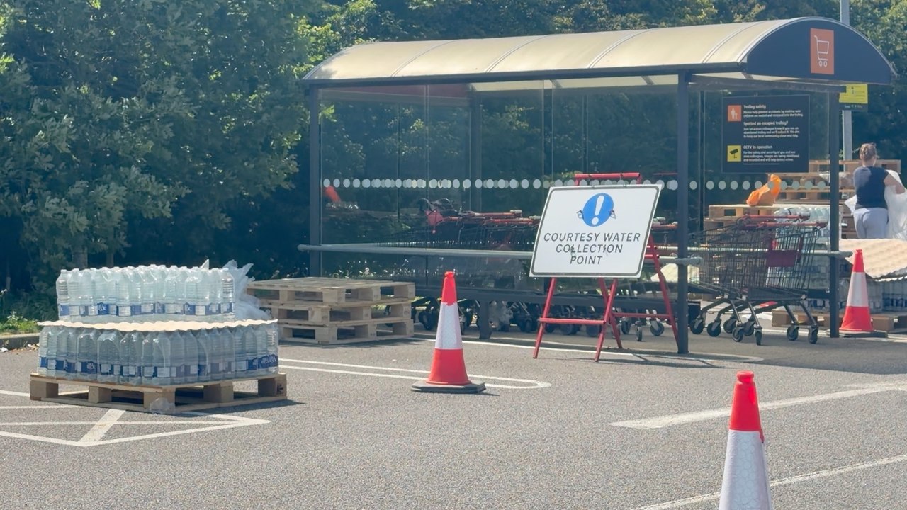 Herne Bay is one of many areas without water as heatwave continues
