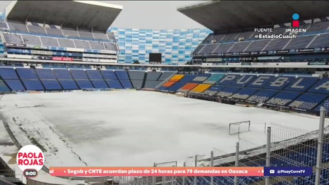 Granizo de 40 centímetros sorprende en Puebla | De Pisa y Corre con Paola Rojas