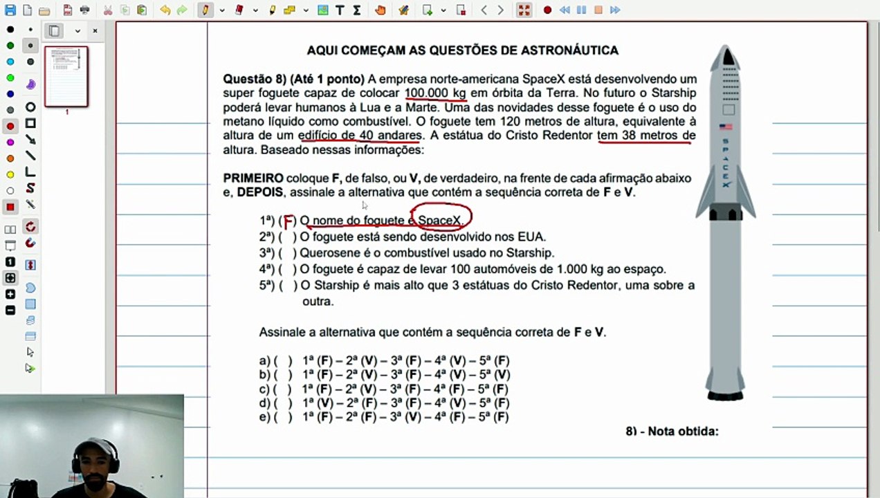 RESOLUÇÃO OBA 2023 - QUESTÃO 8 -  PROVA NÍVEL 3