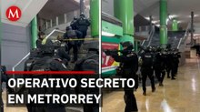 Simulacros de madrugada: Fuerza Civil blinda el Metro de Monterrey rumbo al Mundial