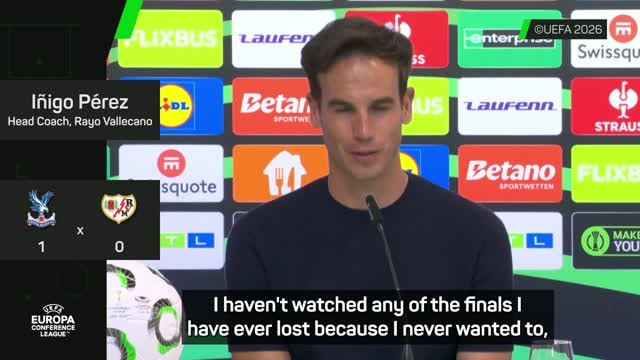 Rayo Vallecano coach will never watch back defeat to Palace in Conference League final