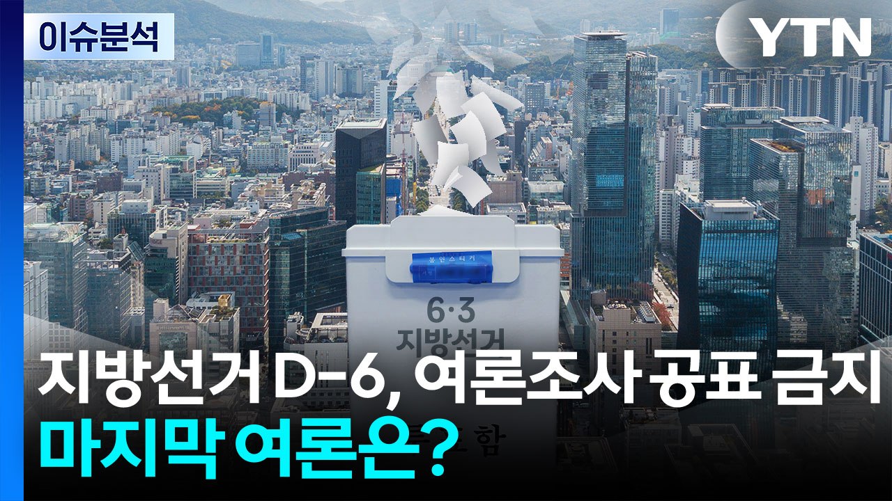 [뉴스나우] 지방선거 D-6, 여론조사 공표 금지 마지막 여론은? / YTN