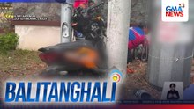 2 sakay ng motorsiklo, sugatan matapos bumangga sa poste sa Brgy. Banga | Balitanghali