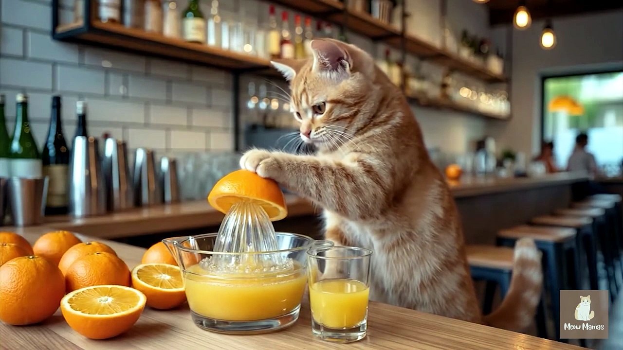 Mama Cat Trims Fur on the Farm and Makes Tiger Hat For Kittens At Home🐾🎩🐯_11