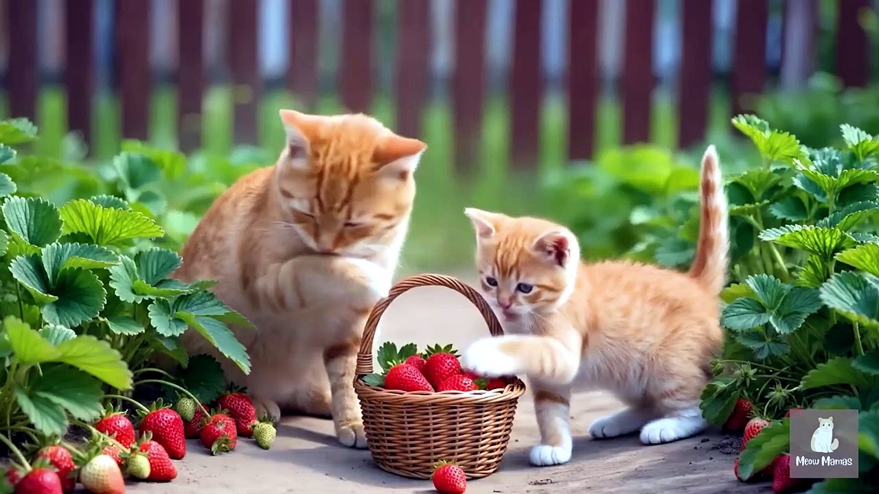 Mama Cat Trims Fur on the Farm and Makes Tiger Hat For Kittens At Home🐾🎩🐯_19