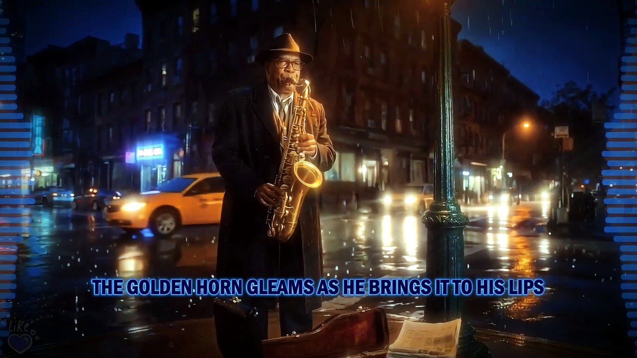 Rainy Street Serenade: Soulful Jazz Sax on Rainy NYC Nights