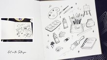 Easy Art Supplies Doodle for Beginners | Relaxing Drawing