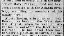 Tuesday, 6th May 1913 Brother Declares Bowen Left Georgia in August