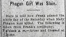 Tuesday, 6th May 1913 How Frank Spent Day of Tragedy