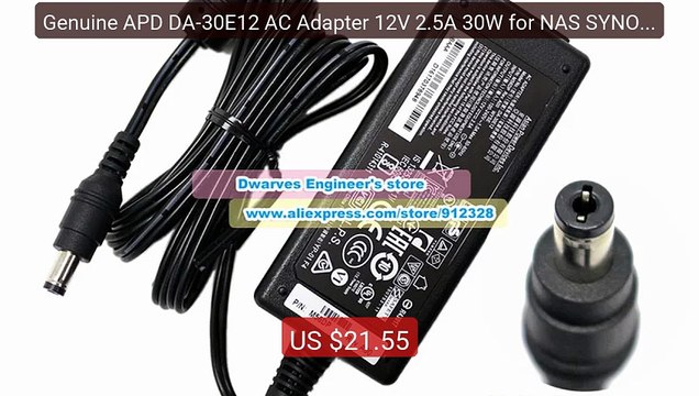 Genuine APD DA-30E12 AC Adapter 12V 2.5A 30W for NAS SYNOLOGY ... Best Buy 2026 | Great Quality!