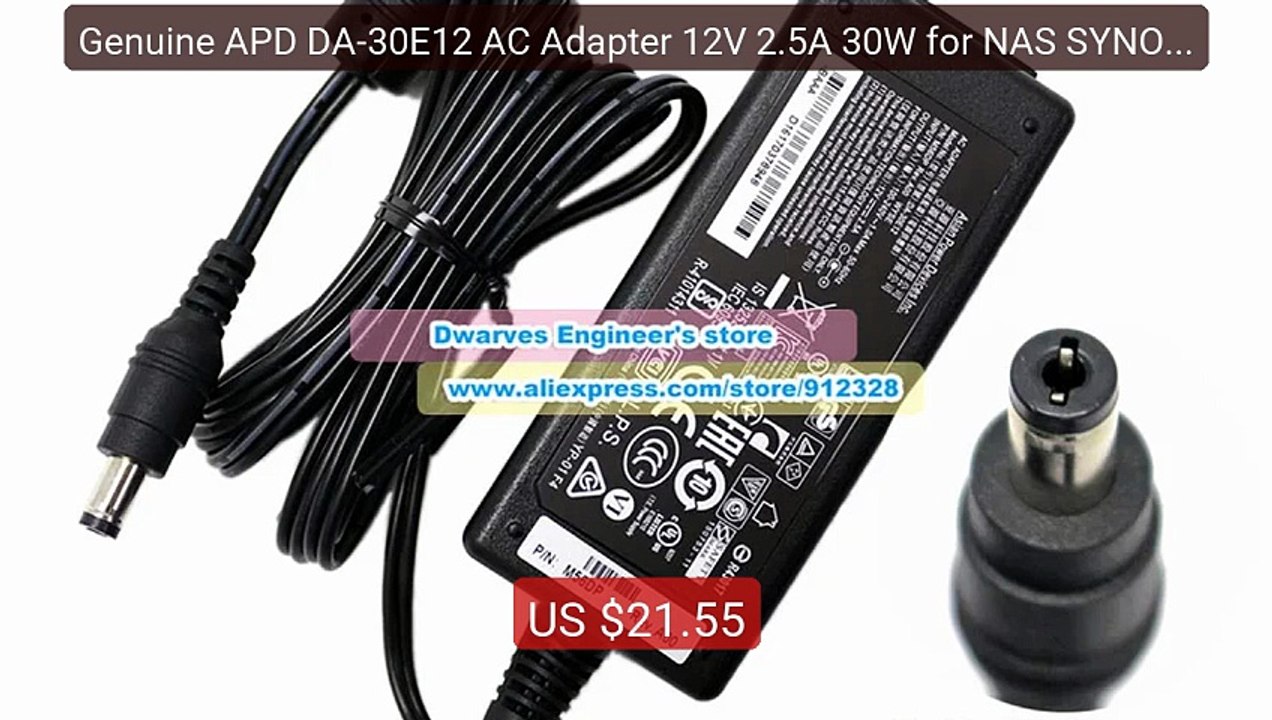 Genuine APD DA-30E12 AC Adapter 12V 2.5A 30W for NAS SYNOLOGY ... -- Best Buy 2026 | Great Quality!