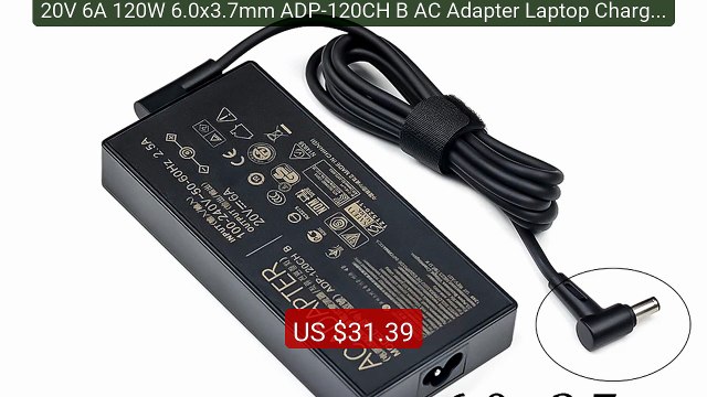 20V 6A 120W 6.0x3.7mm ADP-120CH B AC Adapter Laptop Charger F... Amazing Value 2026 | Must Have!