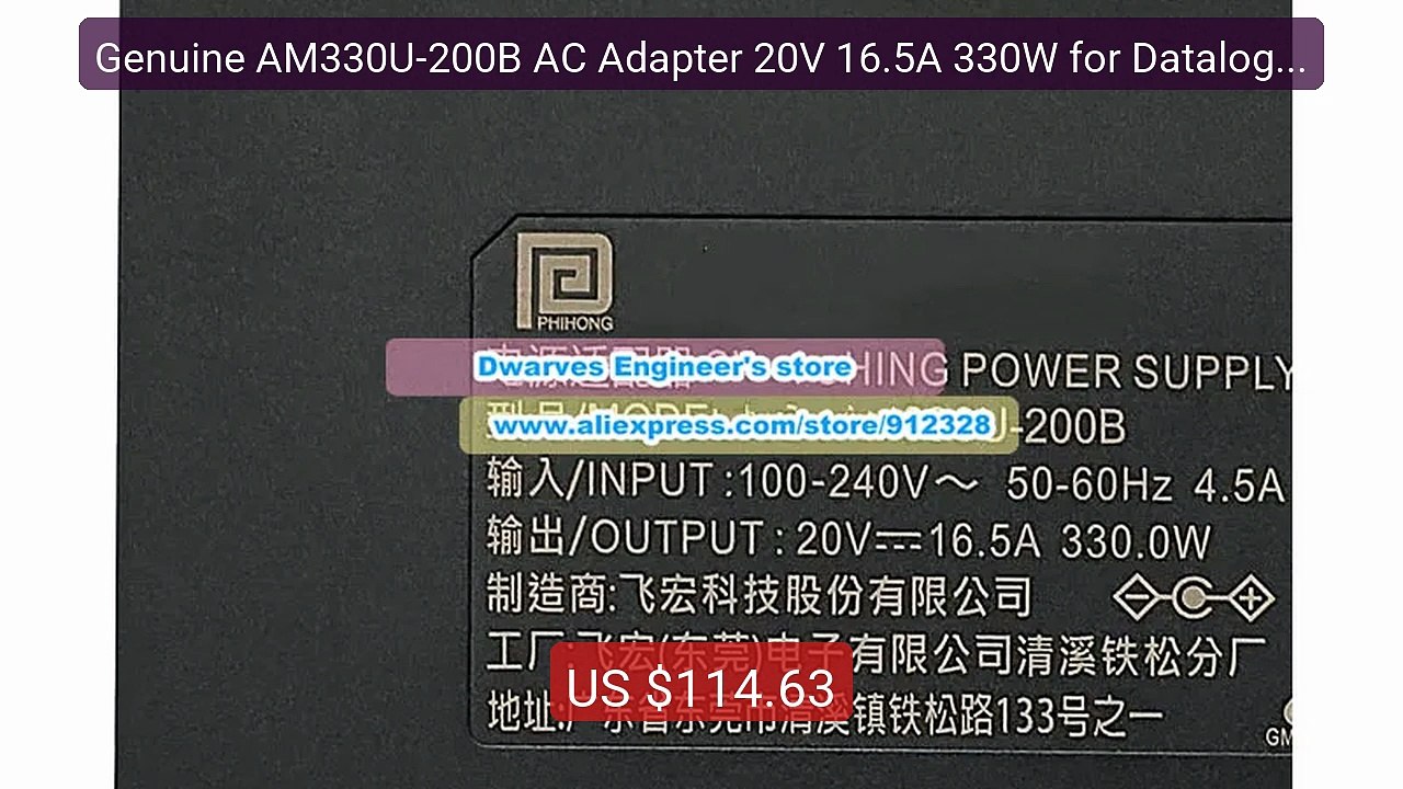 Genuine AM330U-200B AC Adapter 20V 16.5A 330W for Datalogic M... -- Amazing Value 2026 | Must Have!