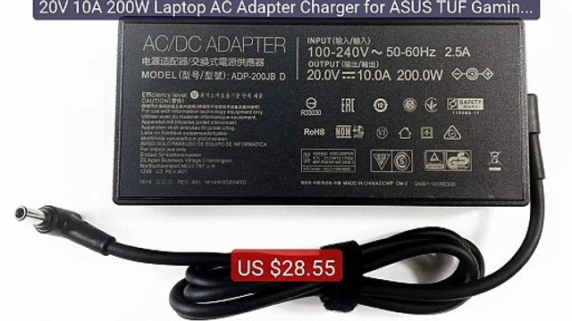 20V 10A 200W Laptop AC Adapter Charger for ASUS TUF Gaming F15 FX50... Top Rated 2026 | Buy Now!