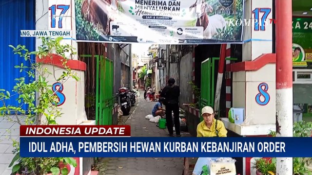 Warga Kampung di Semarang Kebanjiran Order Jasa Pembersihan Hewan Kurban saat Idul Adha