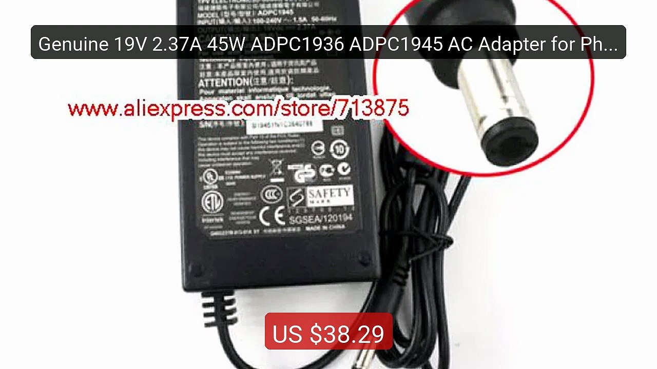 Genuine 19V 2.37A 45W ADPC1936 ADPC1945 AC Adapter for Philips... -- Best Buy 2026 | Great Quality!