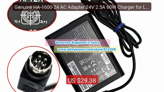 Genuine ​HA-1600-24 AC Adapter 24V 2.5A 60W Charger for Liteo... Amazing Value 2026 | Must Have!