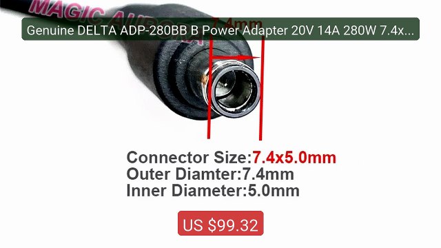 Genuine DELTA ADP-280BB B Power Adapter 20V 14A 280W 7.4x5.0m... Amazing Value 2026 | Must Have!