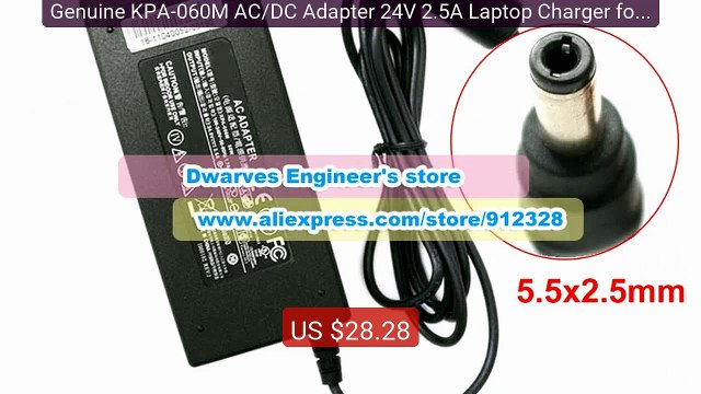 Genuine KPA-060M AC/DC Adapter 24V 2.5A Laptop Charger for ISO 60W ... Top Rated 2026 | Buy Now!