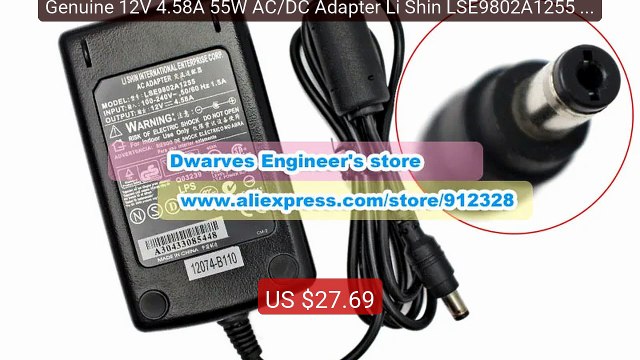 Genuine 12V 4.58A 55W AC/DC Adapter Li Shin LSE9802A1255 Lapto... Best Buy 2026 | Great Quality!
