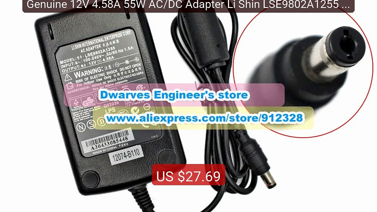 Genuine 12V 4.58A 55W AC/DC Adapter Li Shin LSE9802A1255 Lapto... -- Best Buy 2026 | Great Quality!