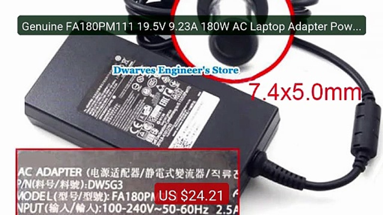 Genuine FA180PM111 19.5V 9.23A 180W AC Laptop A...