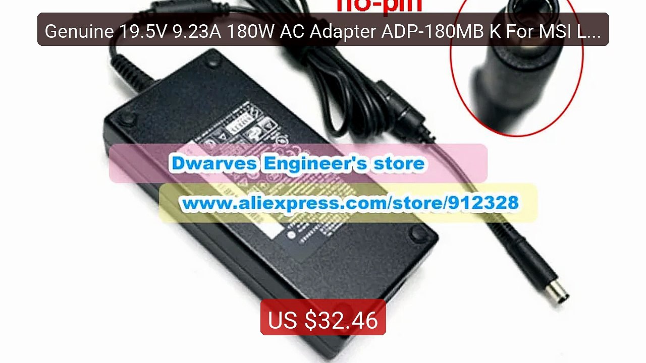 Genuine 19.5V 9.23A 180W AC Adapter ADP-180MB K For MSI Laptop Char... -- Top Rated 2026 | Buy Now!