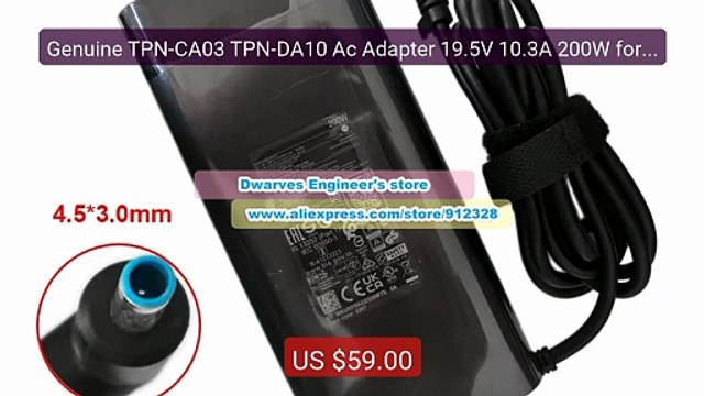 Genuine TPN-CA03 TPN-DA10 Ac Adapter 19.5V 10.3A 200W for HP OMEN ... Best Deal 2026 | Shop Now!