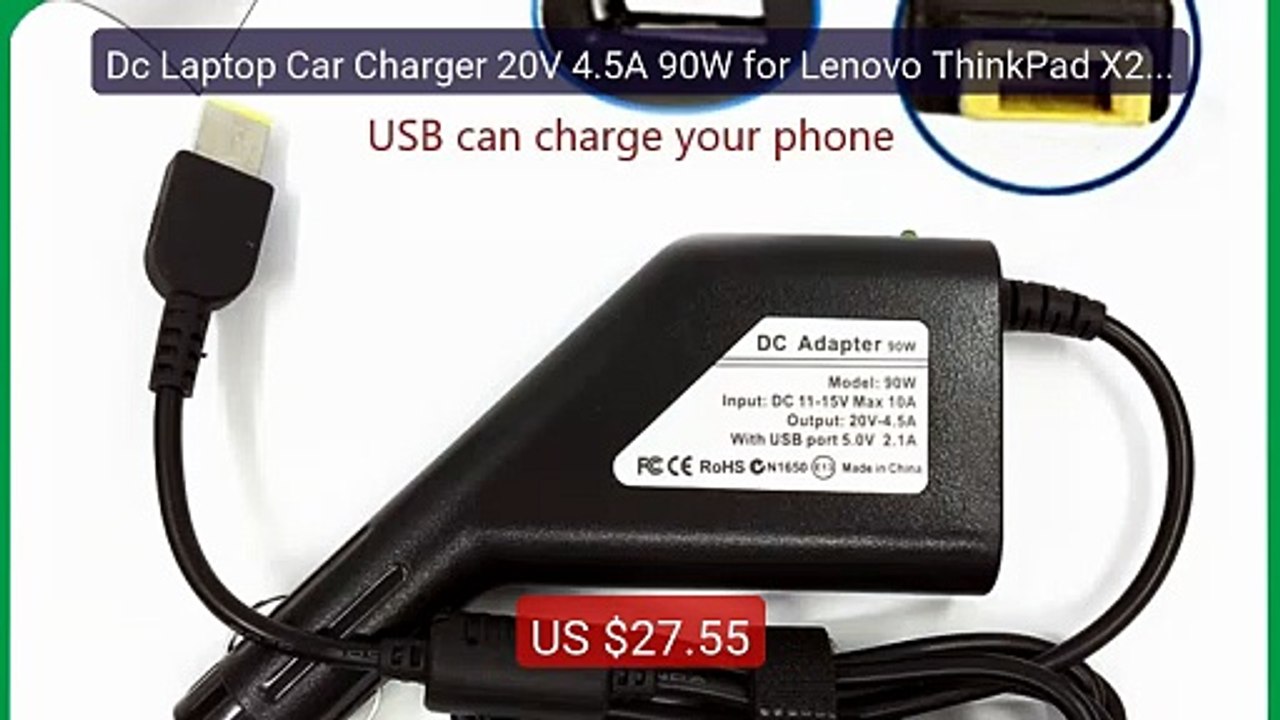 Dc Laptop Car Charger 20V 4.5A 90W for Lenovo ThinkPad X240S E... -- Hot Deal 2026 | Limited Offer!