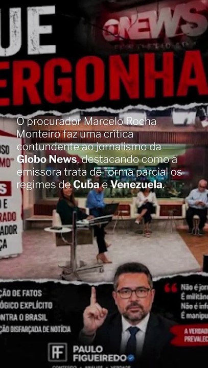Vídeo - A maneira vergonhosa como o ‘jornalismo’ da Globo News trata os ditadores de Cuba e Venezuela