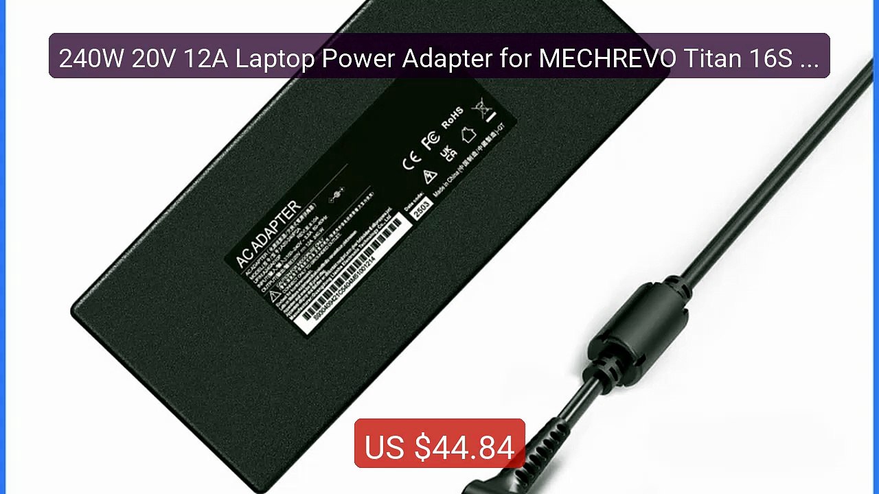 240W 20V 12A Laptop Power Adapter for MECHREVO Titan 16S TongFang G... -- Top Rated 2026 | Buy Now!