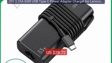 20V 3.25A 65W USB Type C Power Adapter Charger for Lenovo Thin... -- Best Buy 2026 | Great Quality!