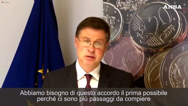 Coronavirus, Dombrovskis: Arrivare presto a un accordo su Recovery
